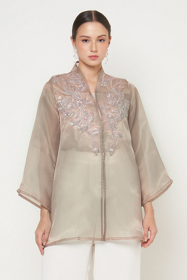 Ola Outer in Brown Pink