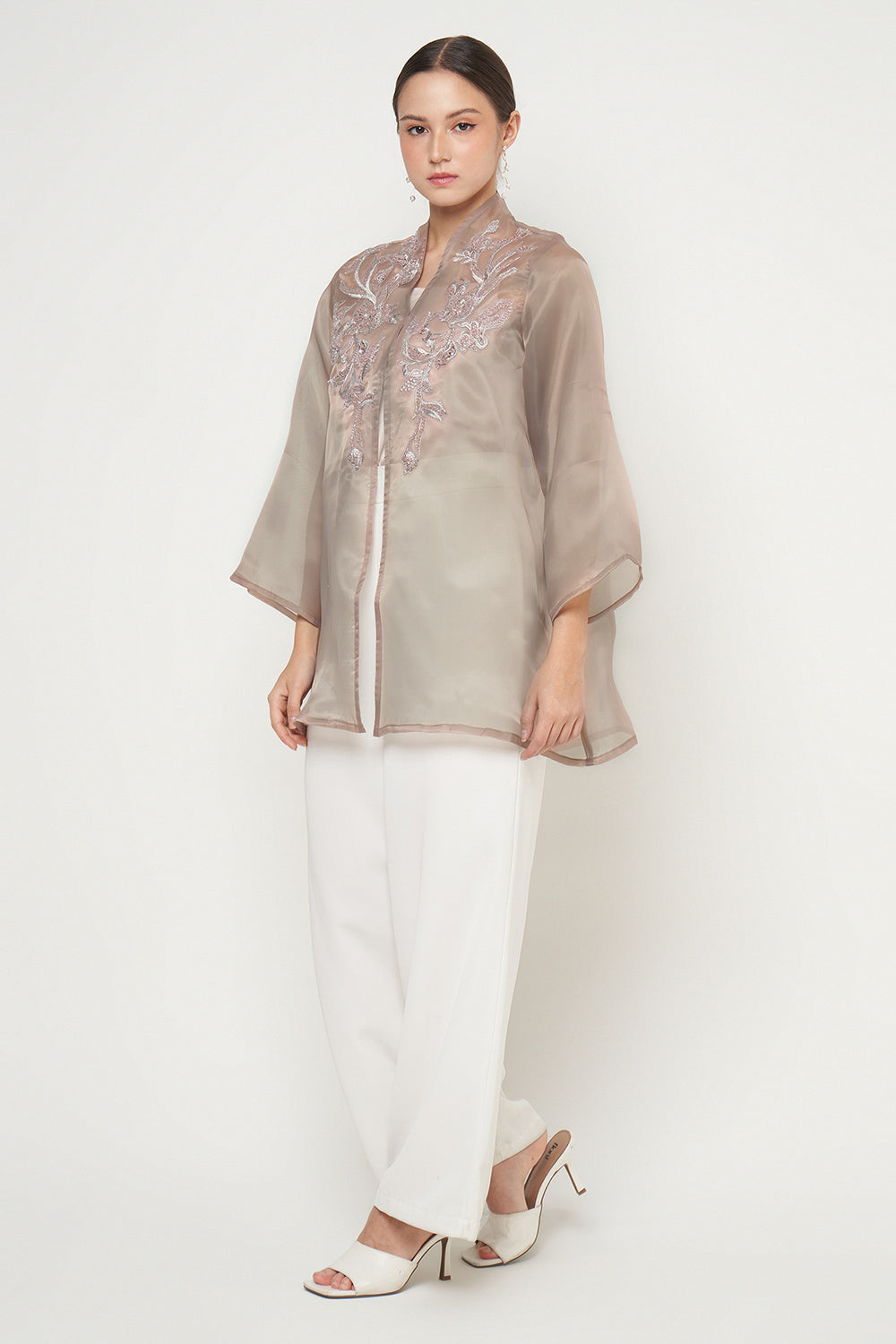 Ola Outer in Brown Pink