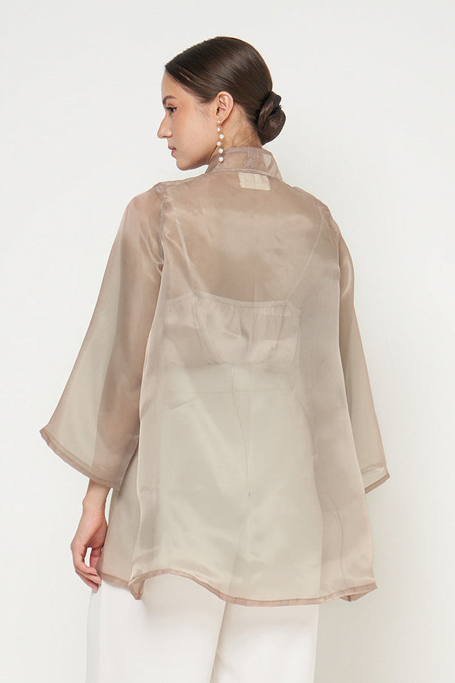Ola Outer in Brown Pink