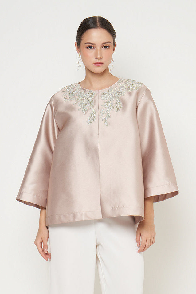 Jena Outer Top in Nude Green