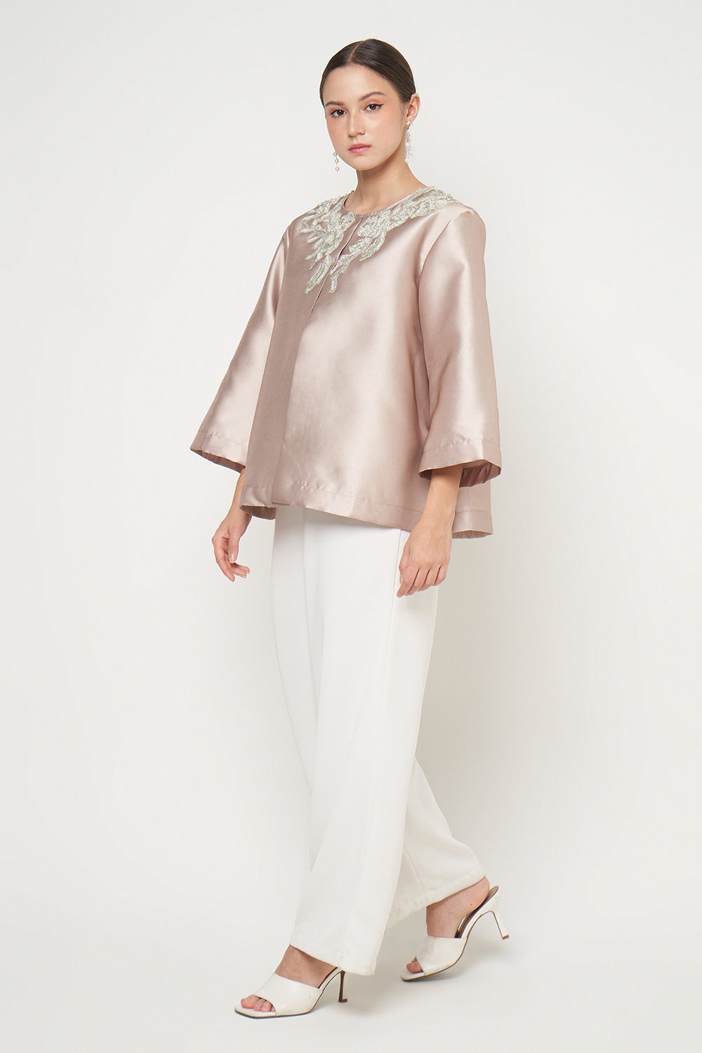 Jena Outer Top in Nude Green