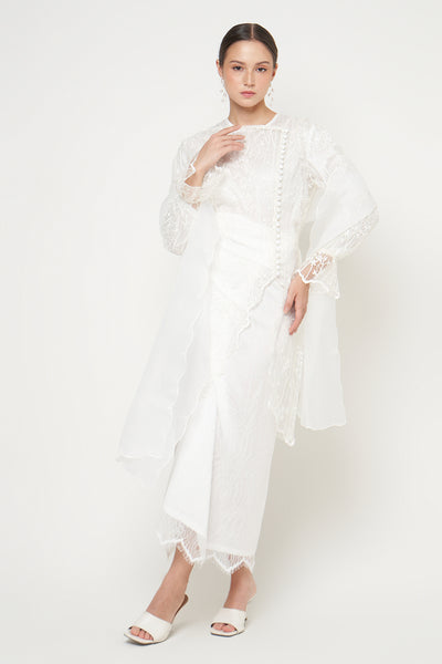 Meliora Kebaya Set in White