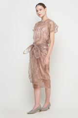 Isyana Dress in Dark Brown