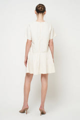 Amelia Mini Dress in Ivory White