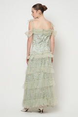 Gardenia Dress in Sage Green