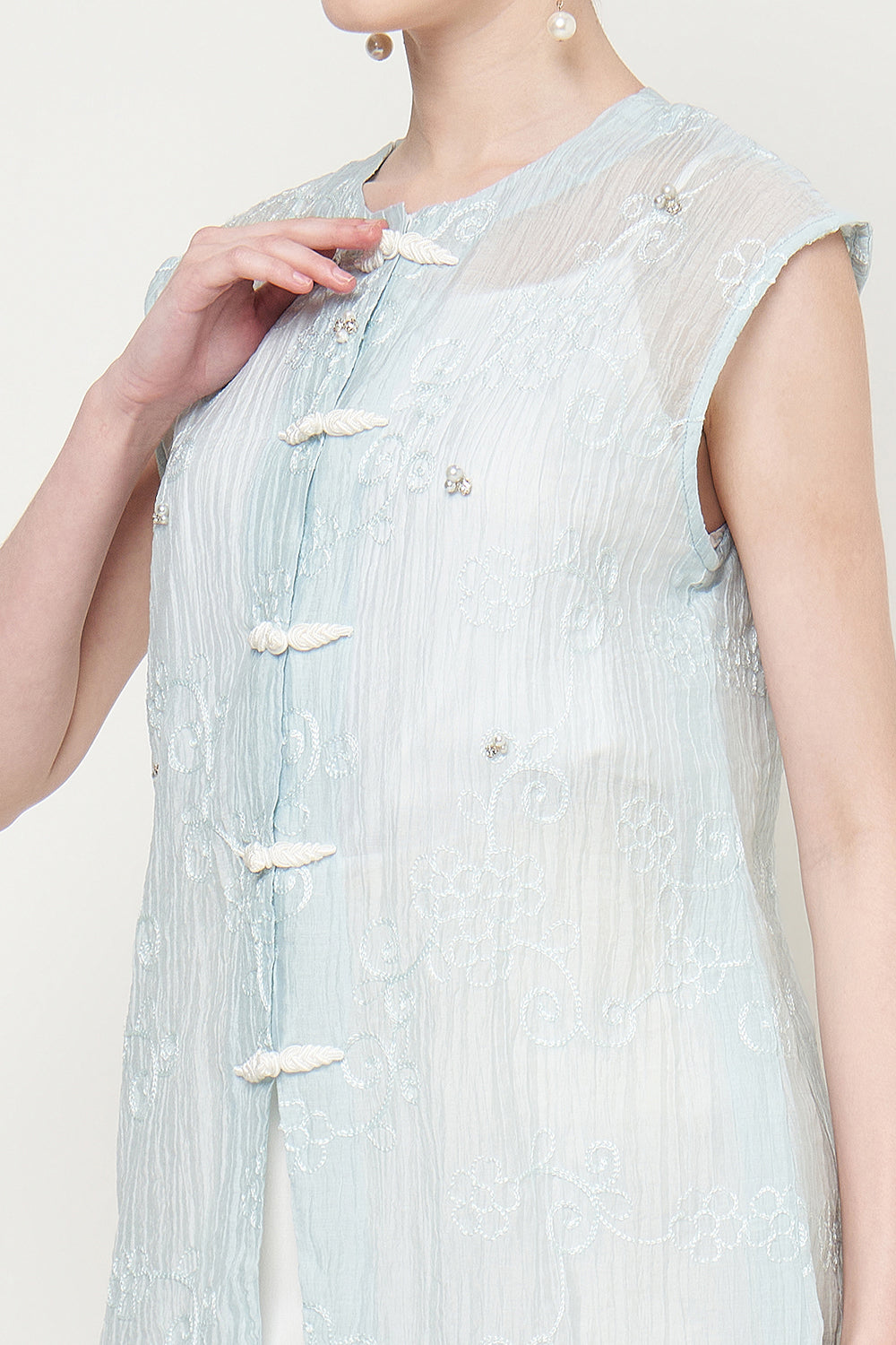 Odette Blouse Shanghai in Blue