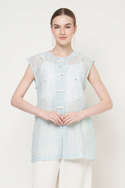Odette Blouse Shanghai in Blue