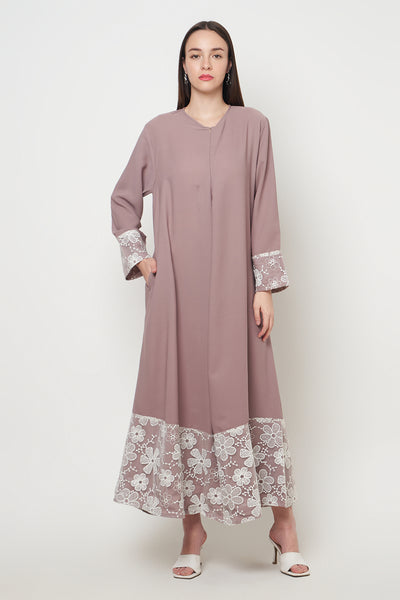 Raya Dress in Nude White
