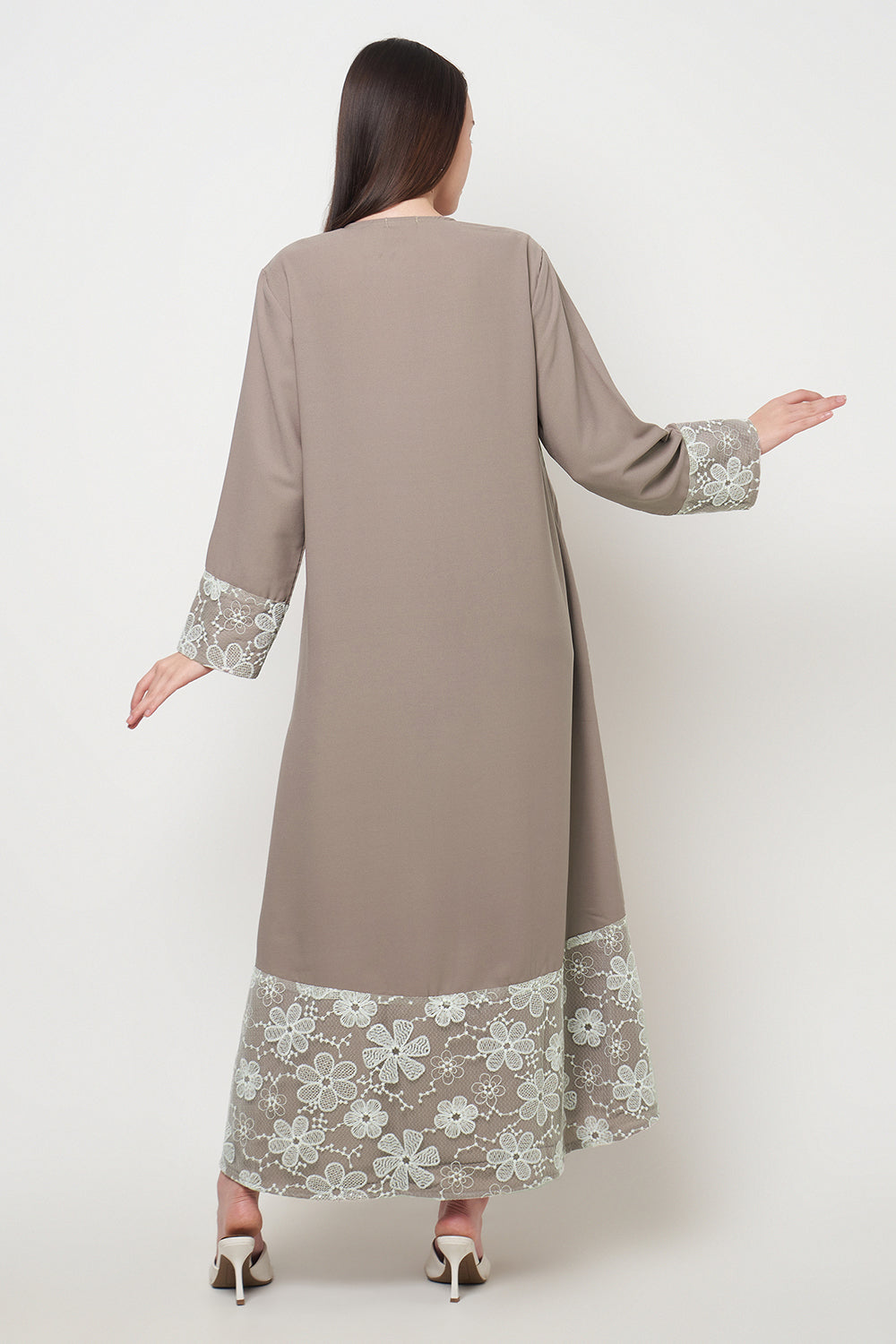 Raya Dress in Nude White