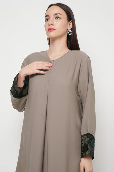 Raya Dress in Nude Black