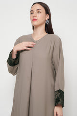 Raya Dress in Nude Black