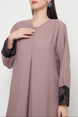 Raya Dress in Nude Black