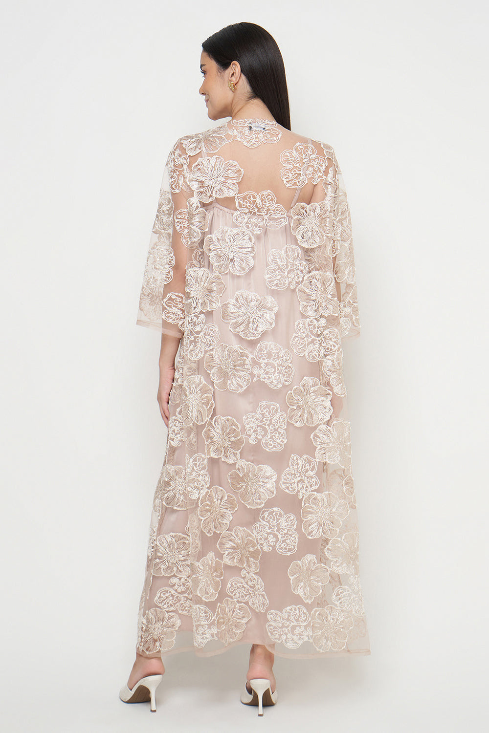 Shaila Dress in Flowery Nude