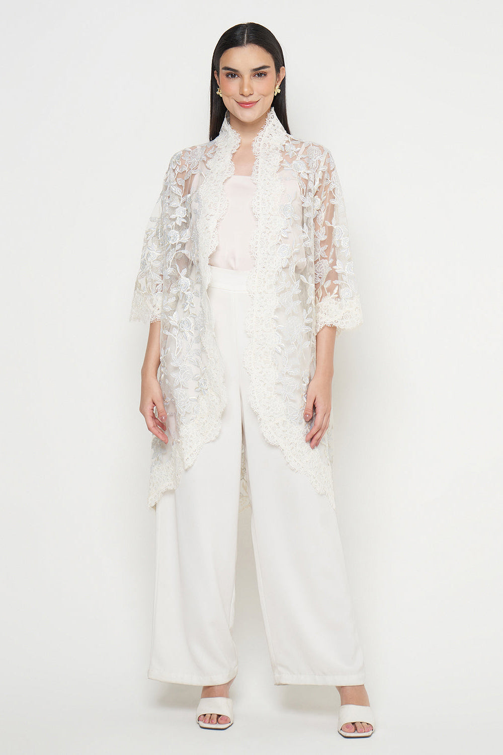 Lalika Outer Top in Ivory Blue
