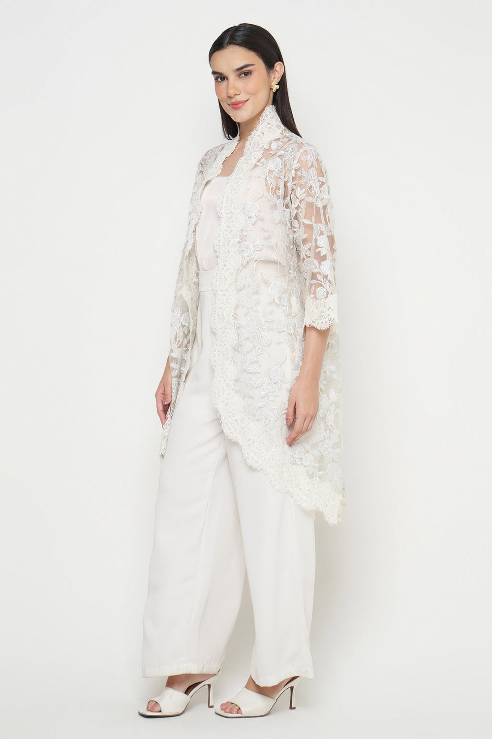 Lalika Outer Top in Ivory Blue