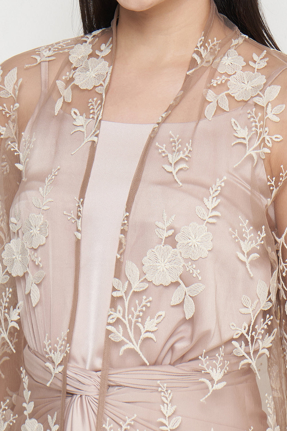 Aliva Outer Top in Nude