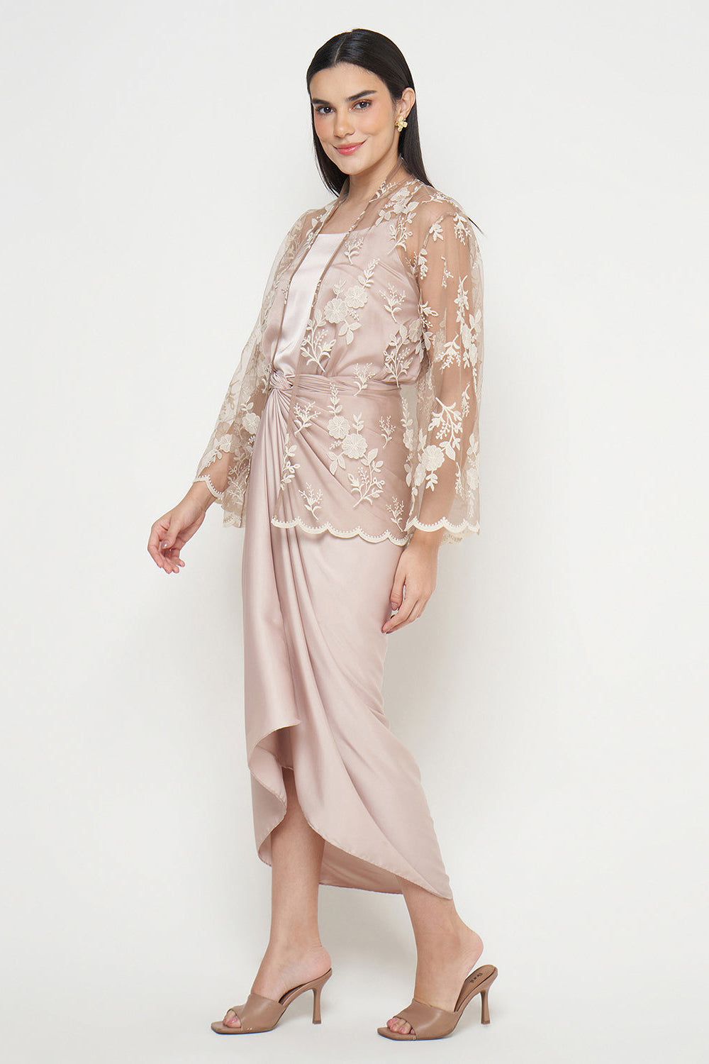Aliva Outer Top in Nude