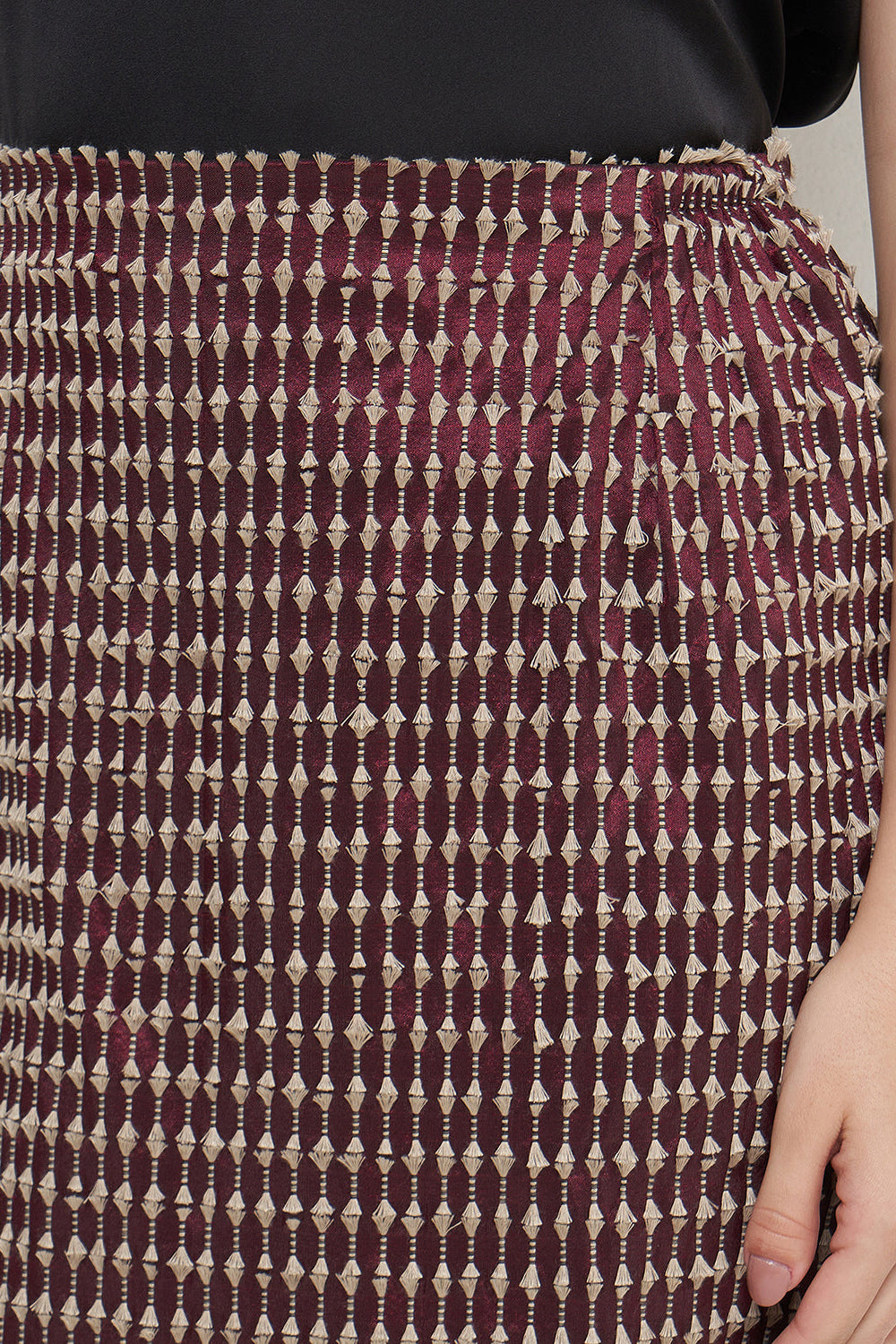 Lalitha Skirt in Maroon