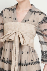 Dewita Kebaya Dress in Beige Black