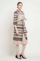 Dewita Kebaya Dress in Beige Black