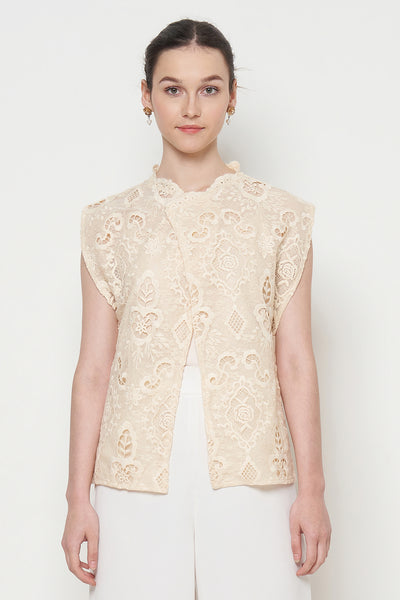 Novera Janggan Vest in Butter Yellow