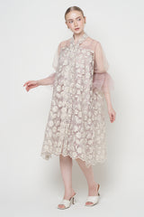 Mori Dress in Cream Mauve