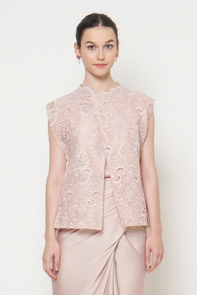 Novera Janggan Vest in Pale Blush
