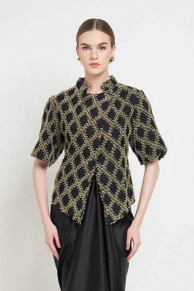 Lantari Kebaya Top in Emerald Green