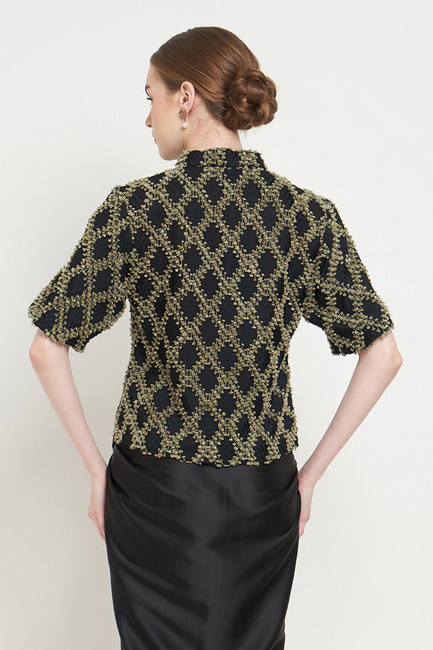 Lantari Kebaya Top in Emerald Green