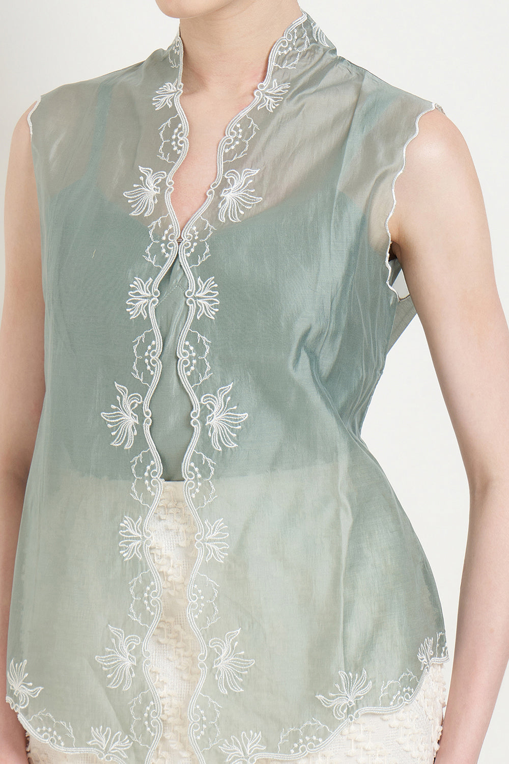 Inka Vest Top in Pistachio