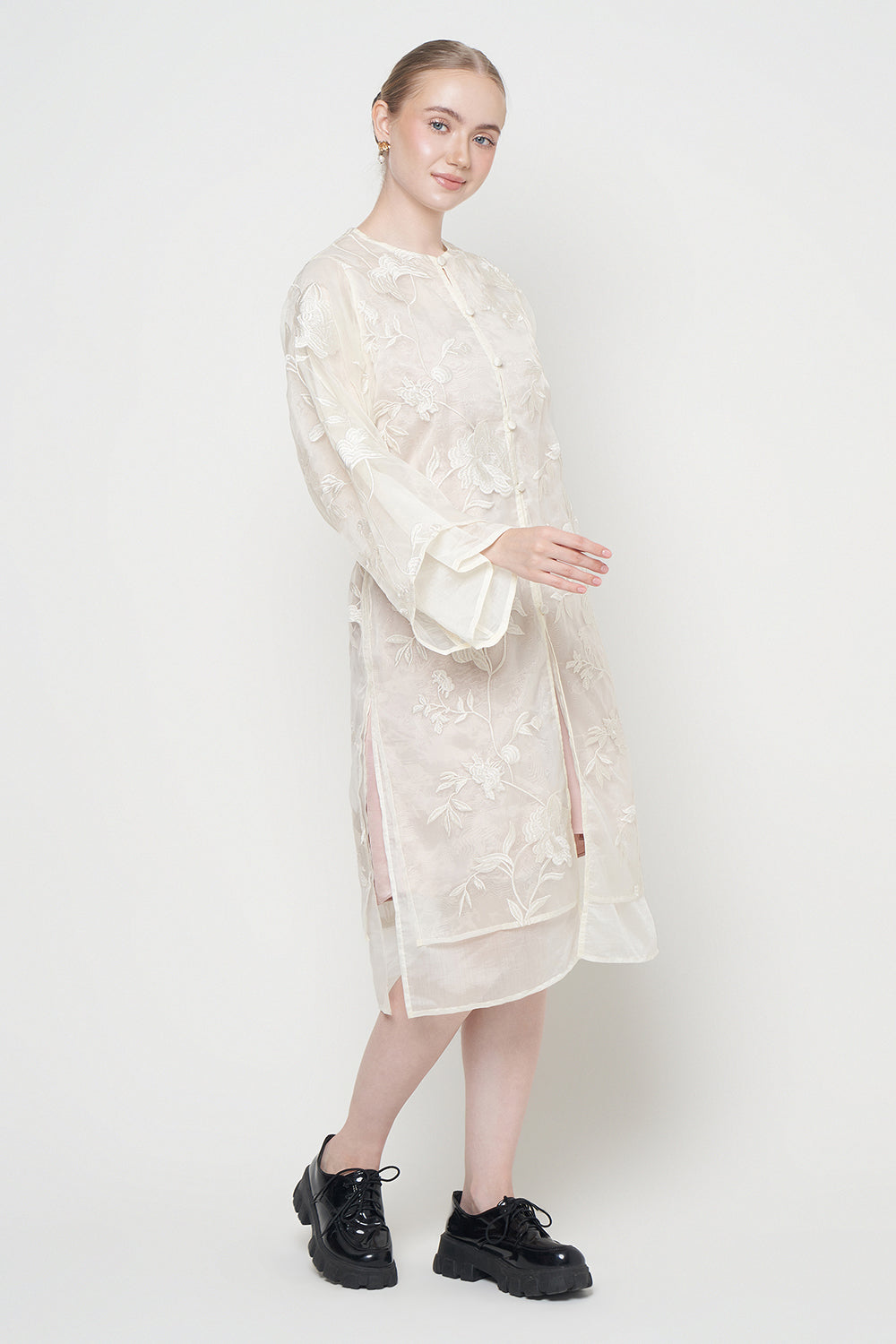 Aubrey Long Tunic in Ivory