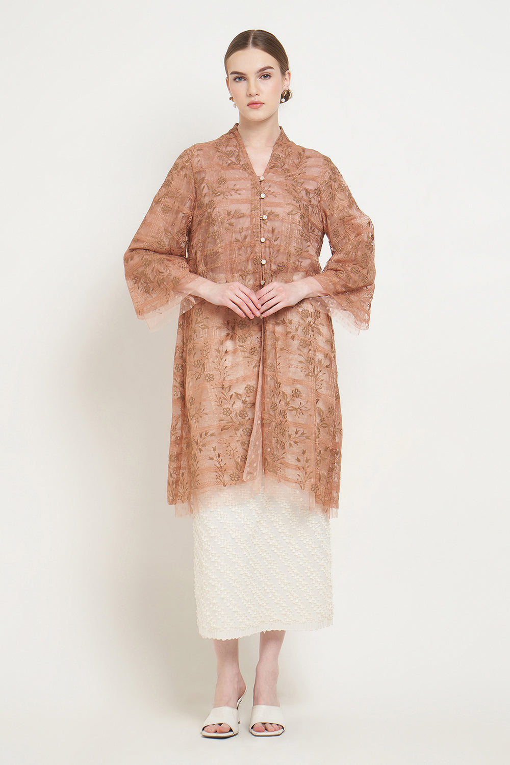 Dandelion Kebaya Top in Ginger