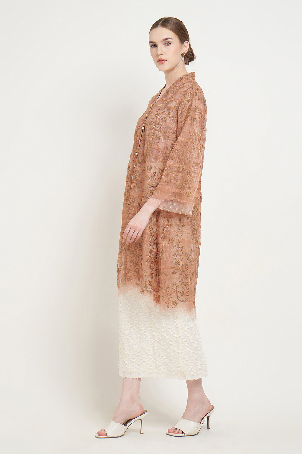 Dandelion Kebaya Top in Ginger