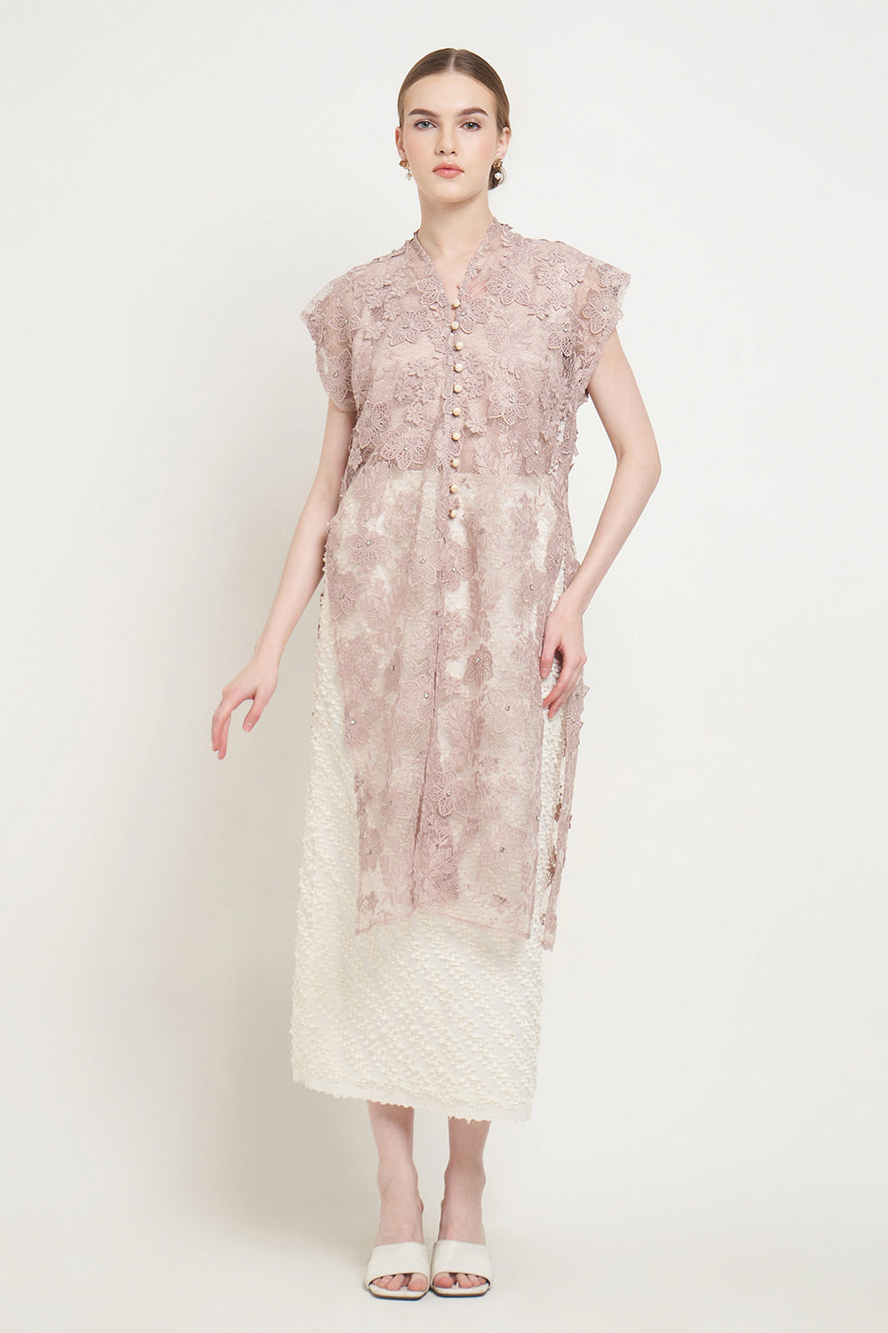 Yuna Long Outer Top in Nude