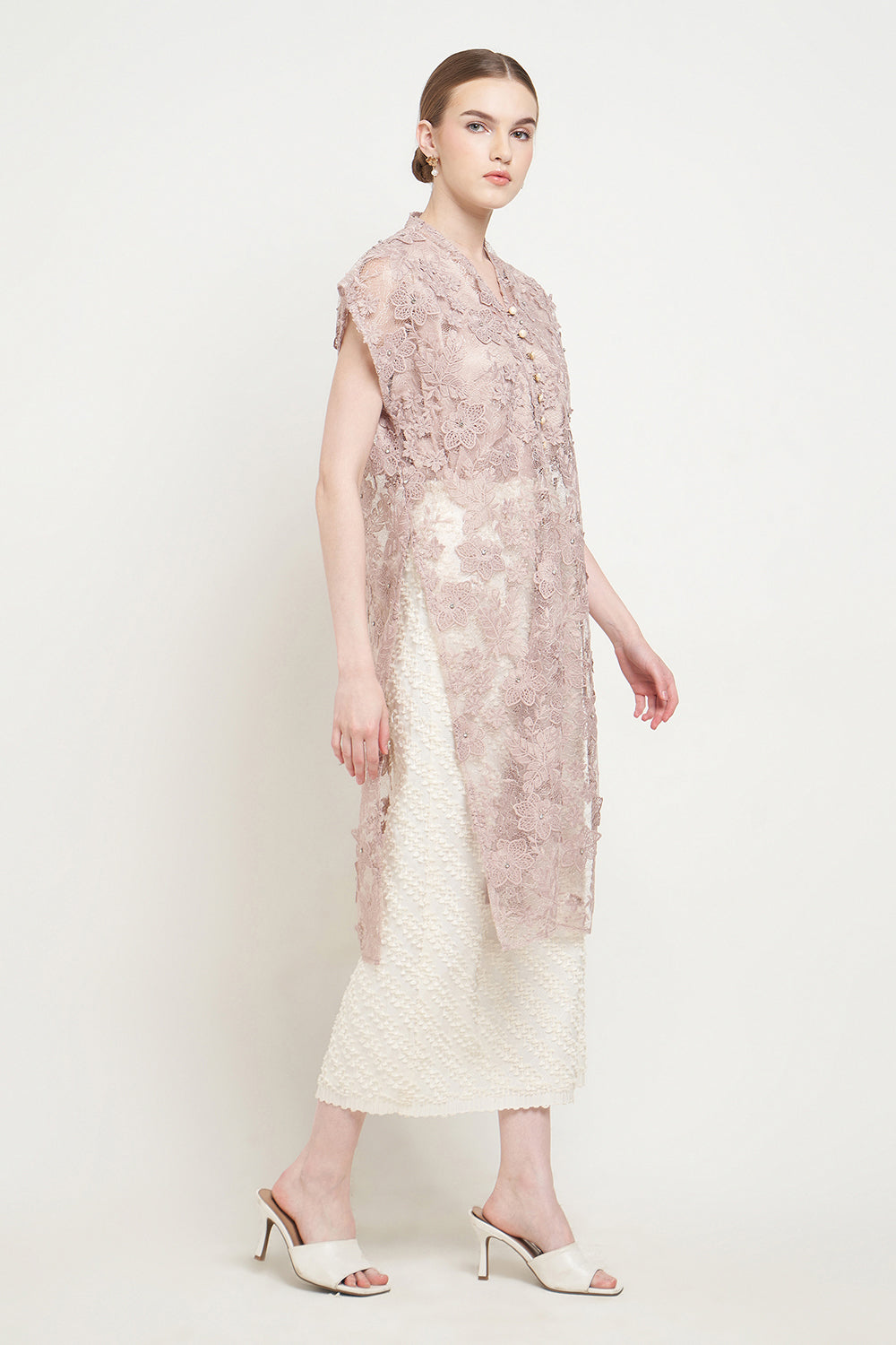 Yuna Long Outer Top in Nude