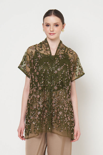 Risha Top in Olive