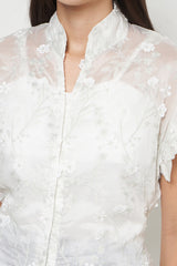 Morea Top in White Grey