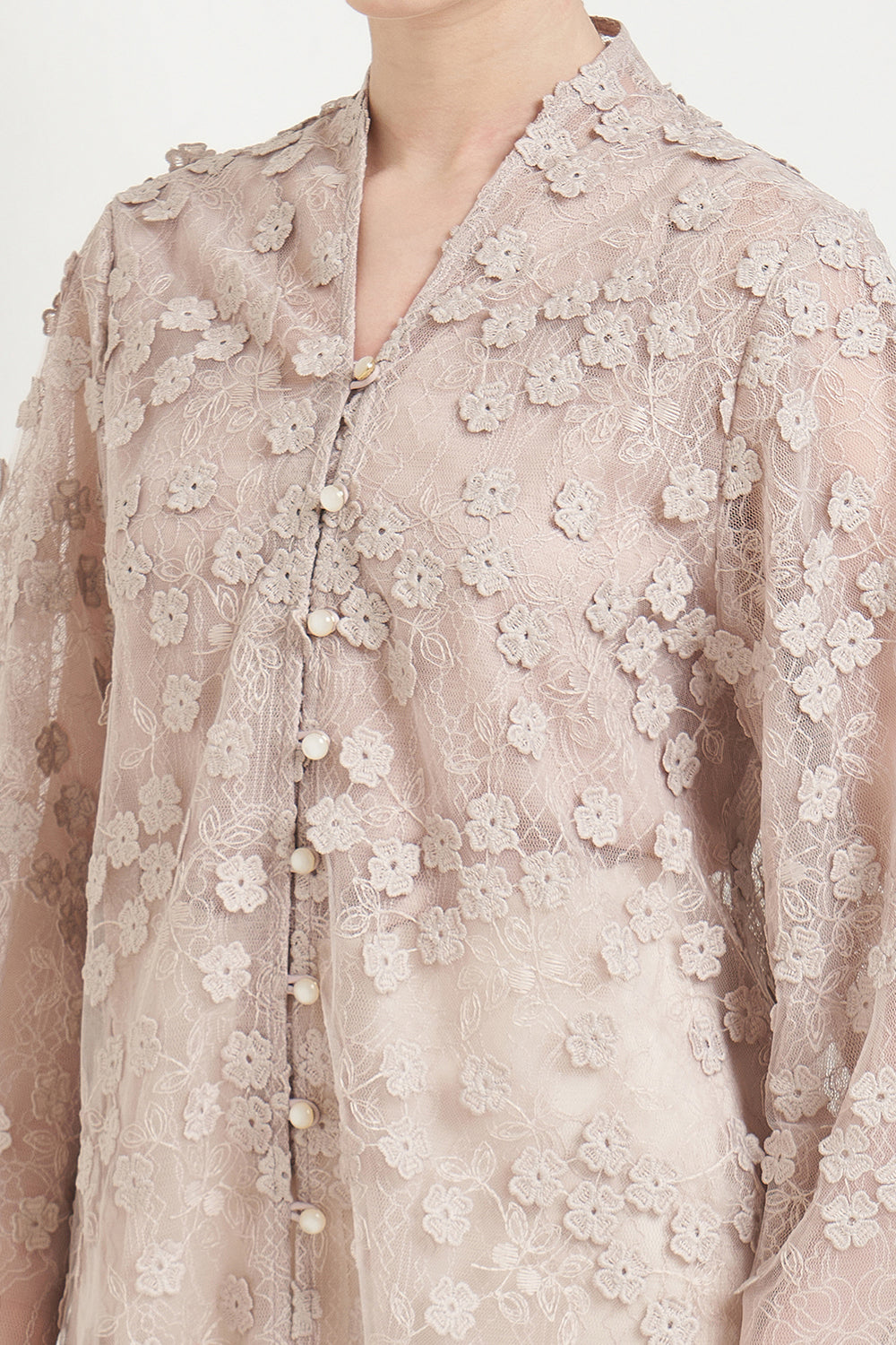 Dandelion Kebaya Top in Nude