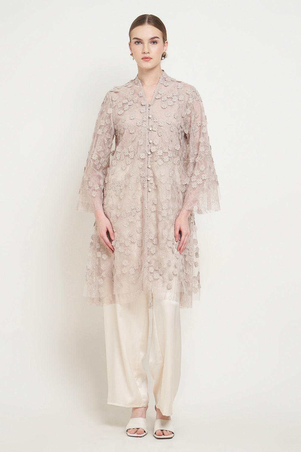 Dandelion Kebaya Top in Nude