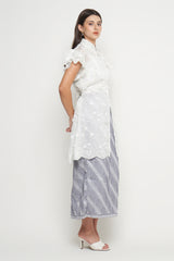 Morea Top in White Grey