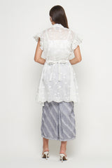 Morea Top in White Grey