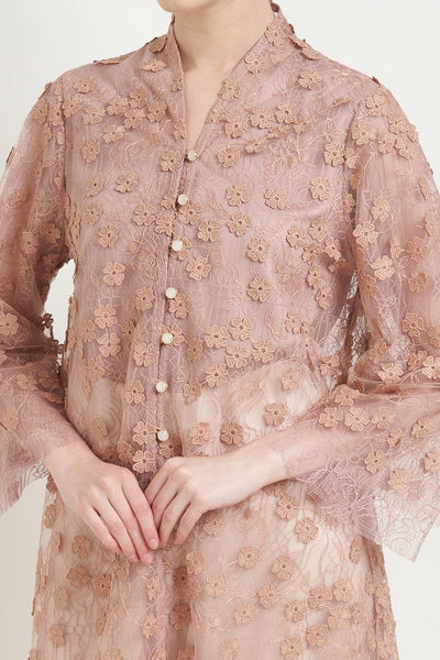 Dandelion Kebaya Top in Mocca