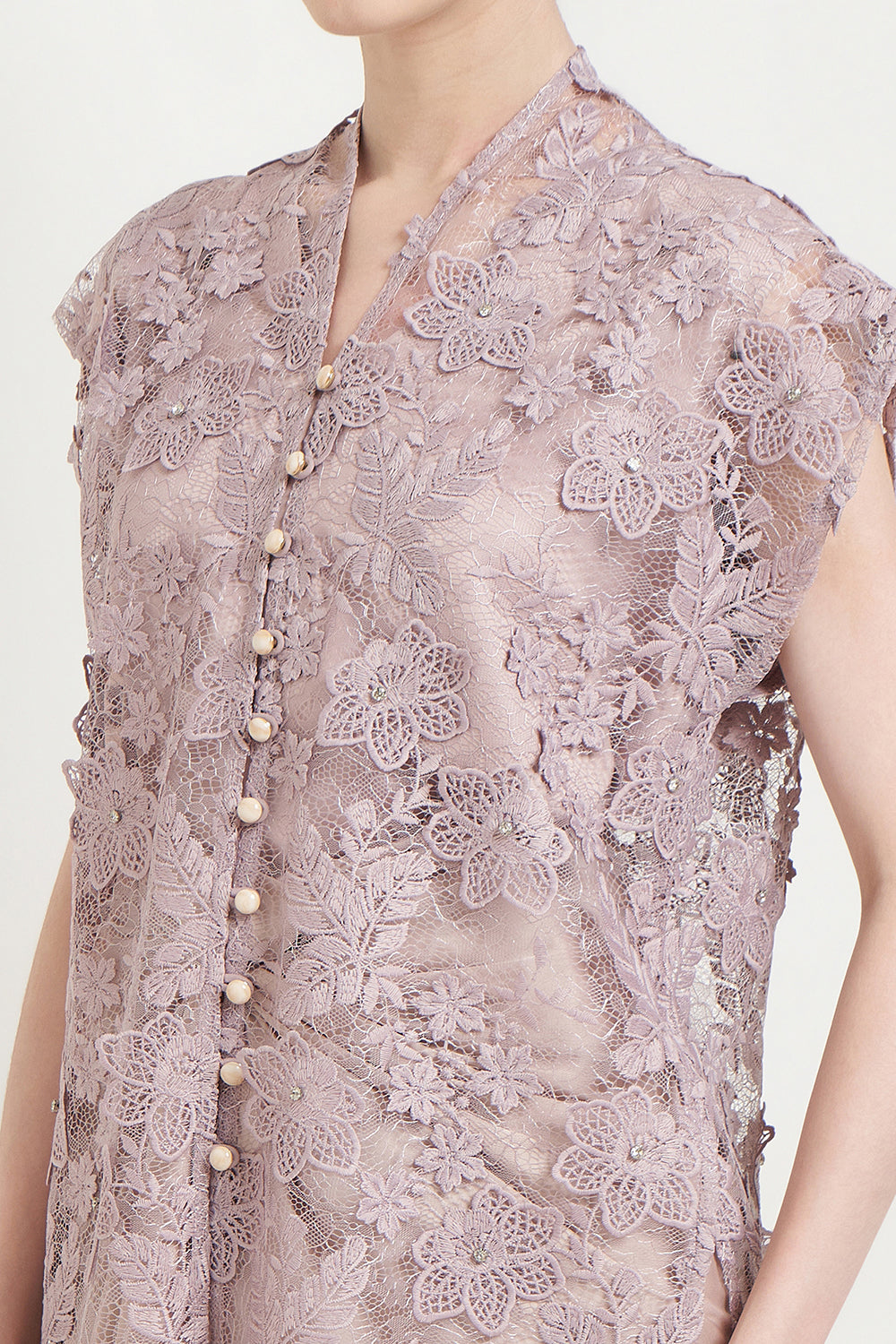 Yuna Long Outer Top in Lilac