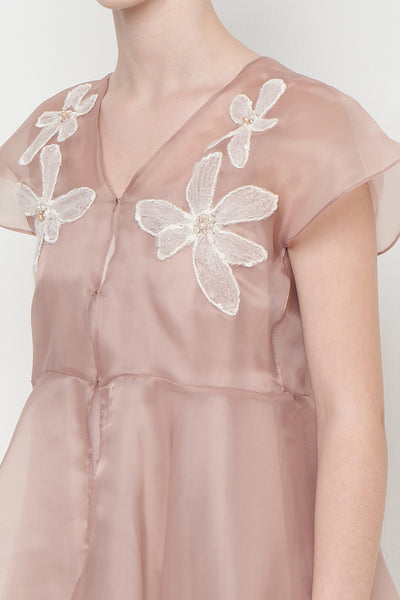 Helena Dress in Dark Nude