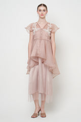 Helena Dress in Dark Nude