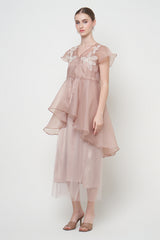 Helena Dress in Dark Nude