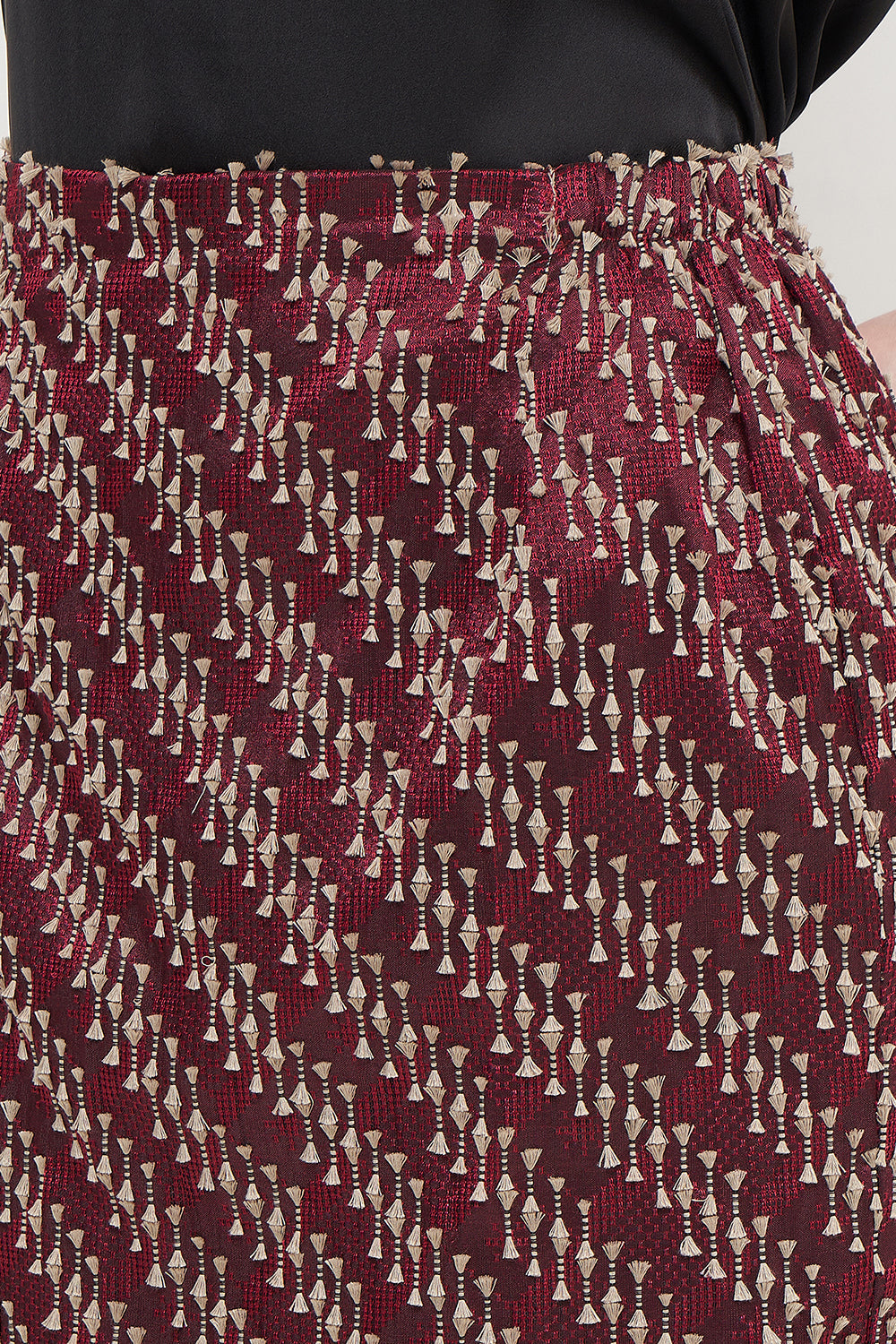Lalitha Skirt in Deep Red