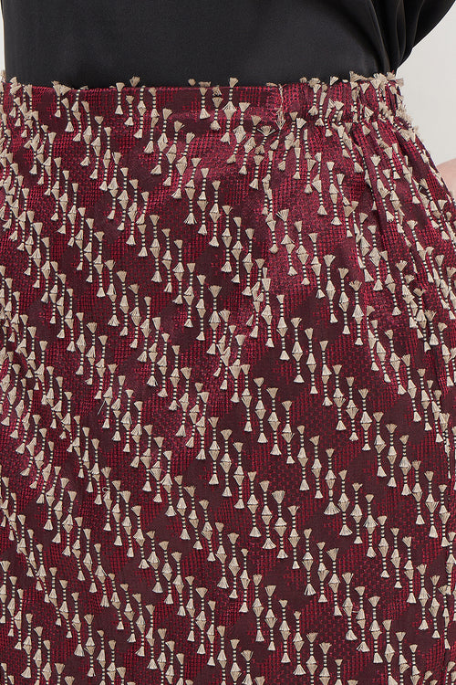 Lalitha Skirt in Deep Red