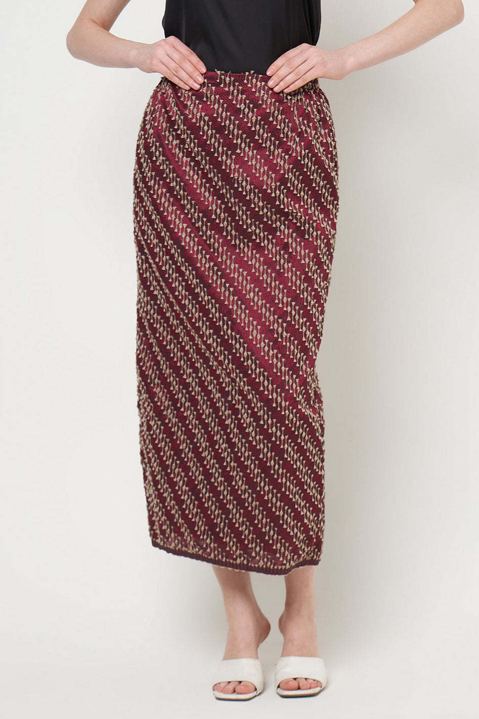 Lalitha Skirt in Deep Red