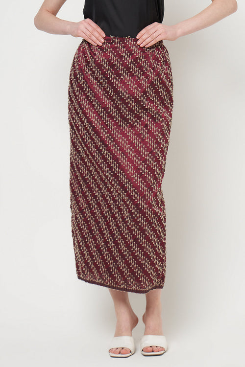 Lalitha Skirt in Deep Red
